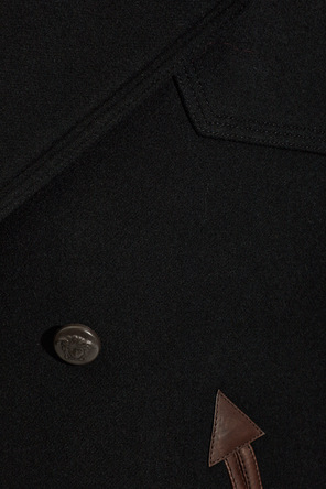 Versace Wool coat with open lapels