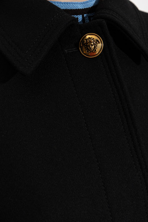 Versace Casaco de lã com gola