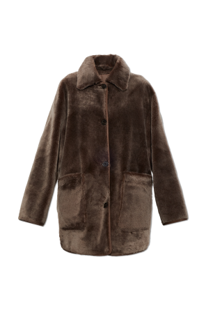 Reversible shearling coat ‘Nicola’