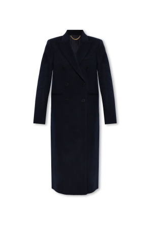 Double-breasted wool coat