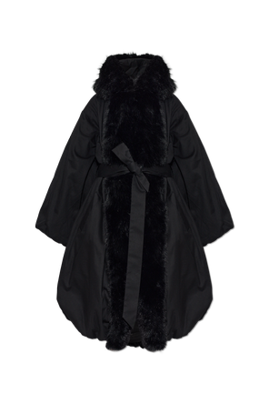 Insulated coat with faux fur