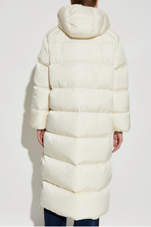 add Abrigo largo de plumas