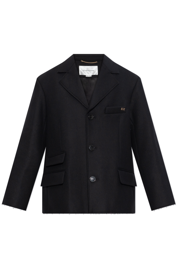 Short coat with raw finish, zdjęcie 1 Short coat with raw finish od Victoria Beckham