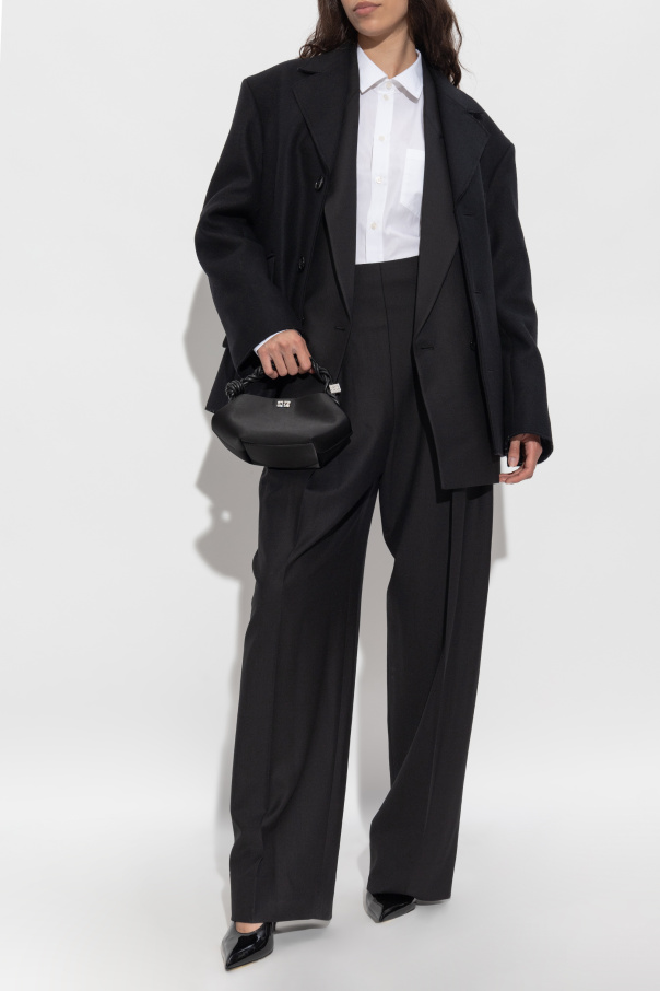 Victoria Beckham Kurzer Mantel mit unbearbeitetem Abschluss