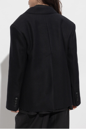 Victoria Beckham Kurzer Mantel mit unbearbeitetem Abschluss