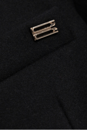 Victoria Beckham Kurzer Mantel mit unbearbeitetem Abschluss