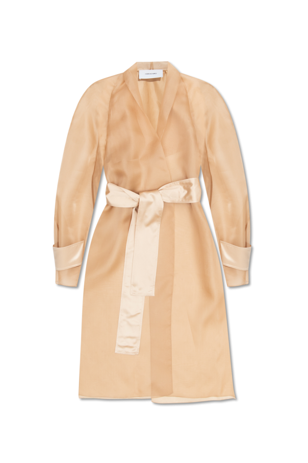 FERRAGAMO Transparentny płaszcz