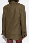 FERRAGAMO GREEN Wool coat