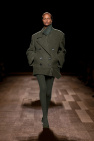 FERRAGAMO GREEN Wool coat