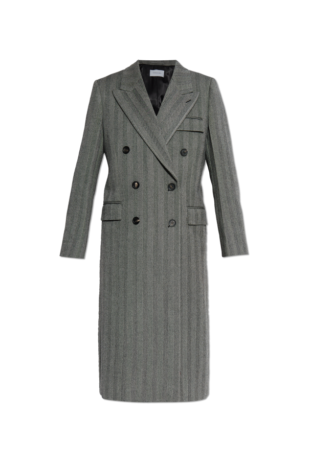 Wool coat with herringbone pattern od FERRAGAMO
