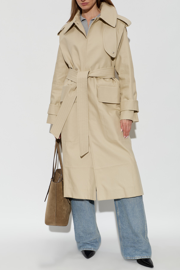 Victoria Beckham Cotton trench coat with belt