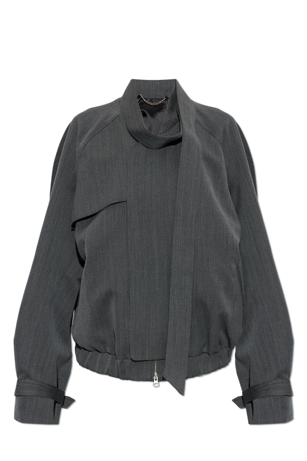 Wool jacket with decorative scarf od Victoria Beckham