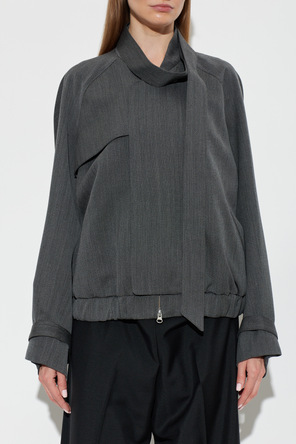 Victoria Beckham Wool jacket with decorative scarf