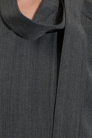 Victoria Beckham Wool jacket with decorative scarf