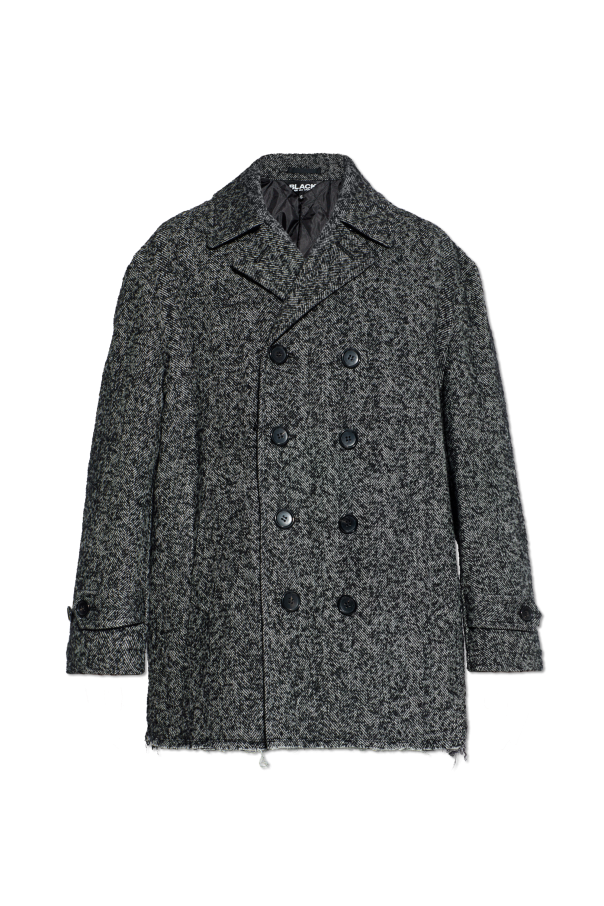 Double-breasted coat with herringbone pattern od Comme des Garçons Black