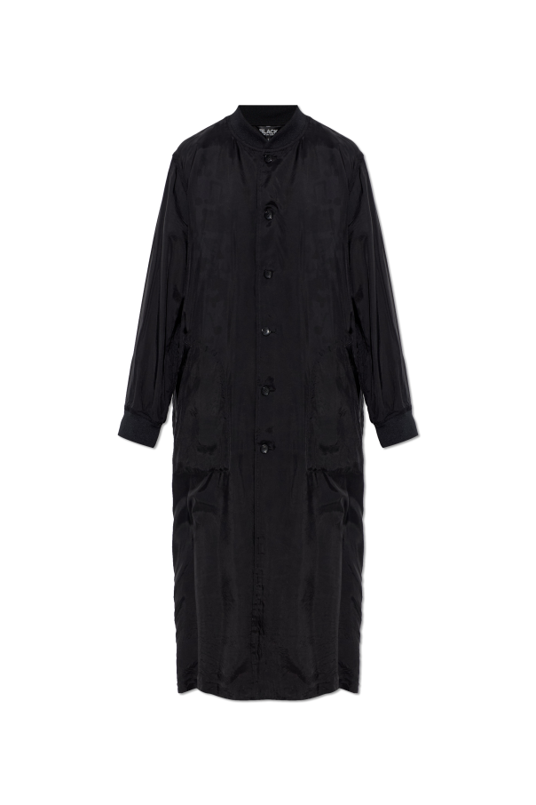 Coat with printed logo od Comme des Garçons Black