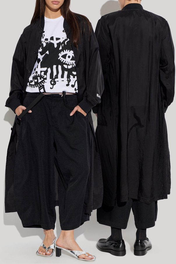 Comme des Garçons Black Coat with printed logo