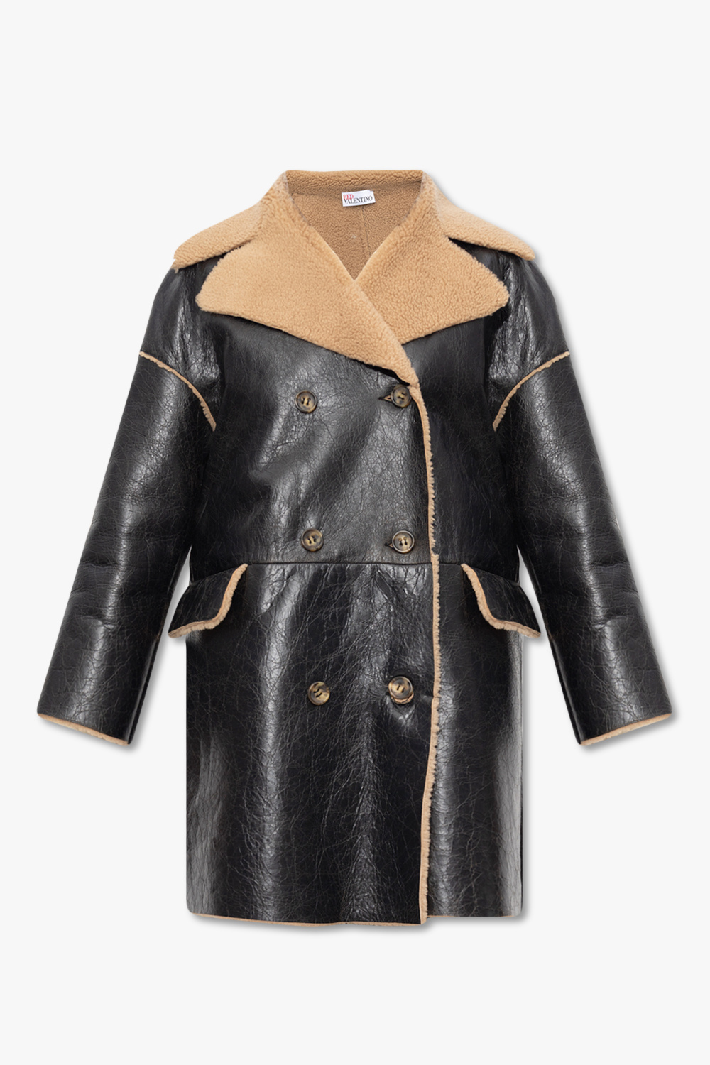 Red Valentino Shearling coat with vintage effect