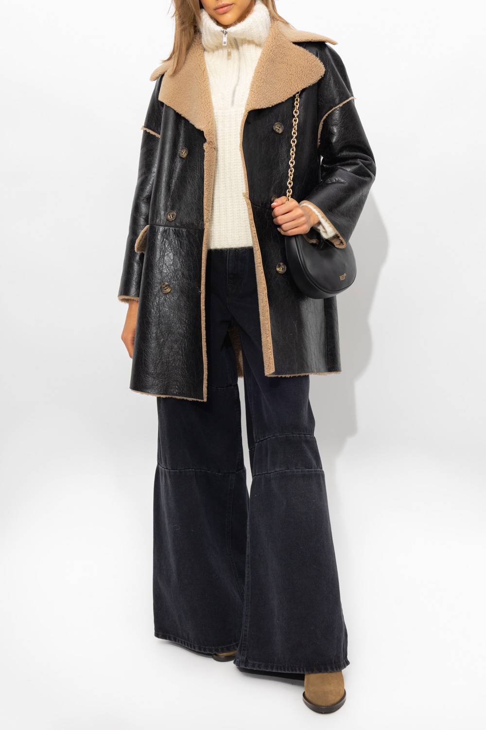 Red Valentino Shearling coat with vintage effect