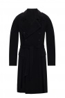 Ann Demeulemeester BLACK Coat with detachable front