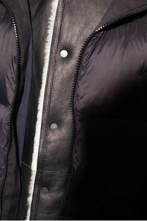 Yves Salomon Down jacket with leather insert