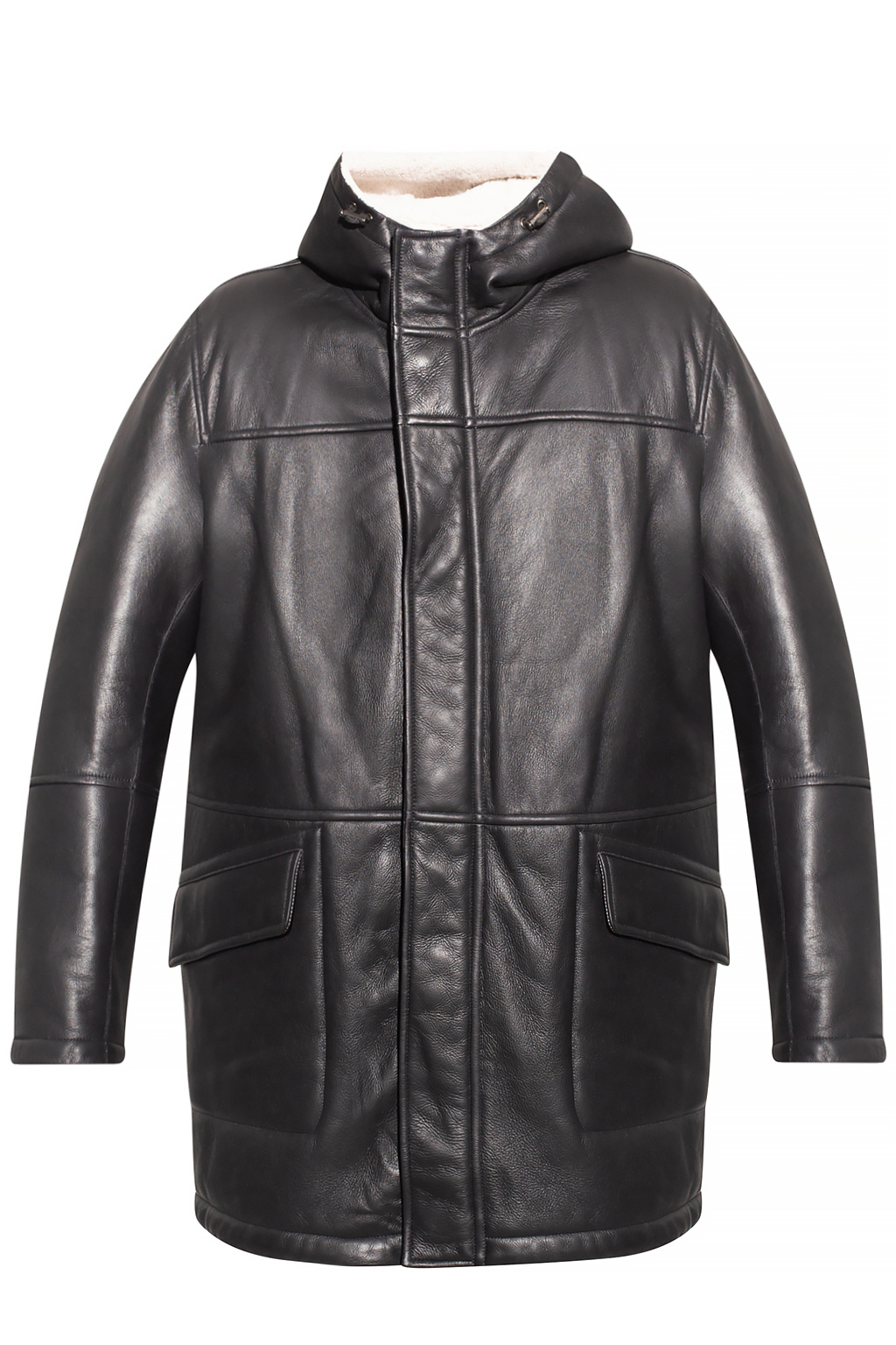 Yves Salomon Hooded shearling jacket