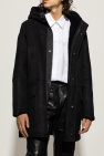Yves Mochila salomon Hooded leather coat