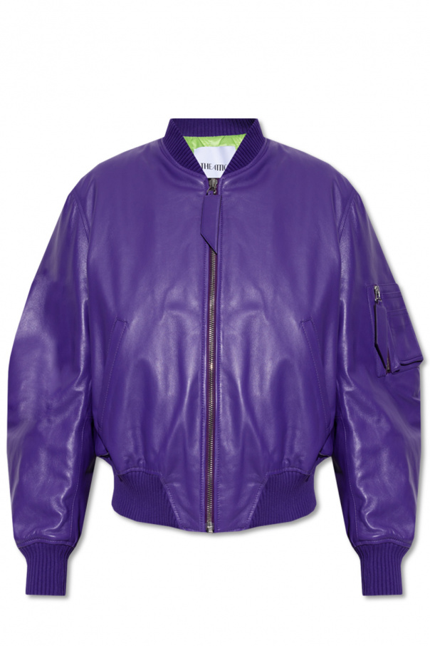 The Attico Leather bomber jacket