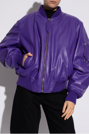 The Attico Leather bomber jacket