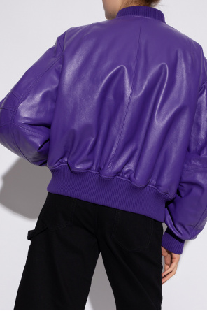 The Attico Leather bomber jacket