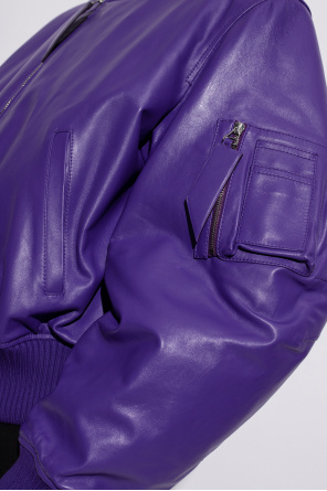 The Attico Leather bomber jacket