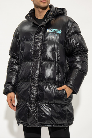 Moschino side-stripe zip-up track jacket Green