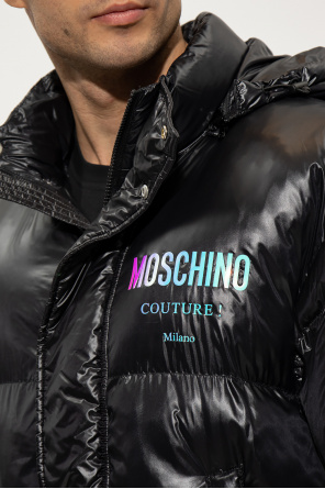 Moschino side-stripe zip-up track jacket Green
