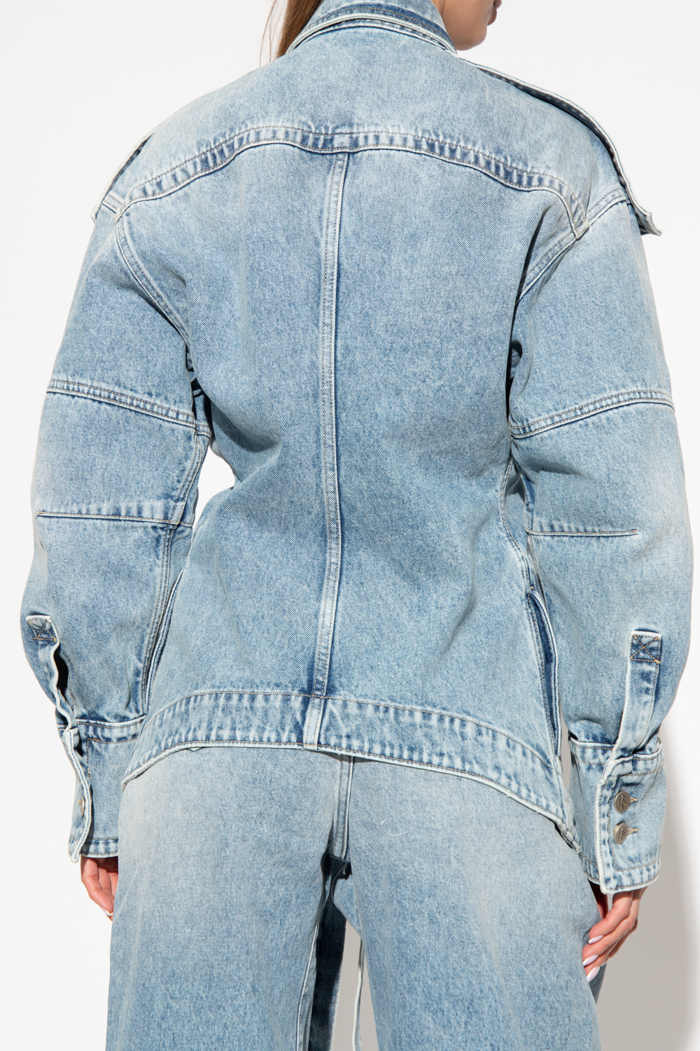 The Attico ‘Pocket’ denim Zip-up jacket