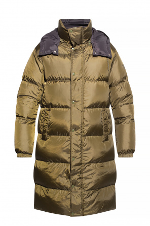 zip-up hooded windbreaker jacket Gelb