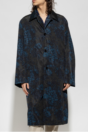 PRACTICAL AND STYLISH OUTERWEAR DRIES VAN NOTEN COAT WITH FLORAL MOTIF
