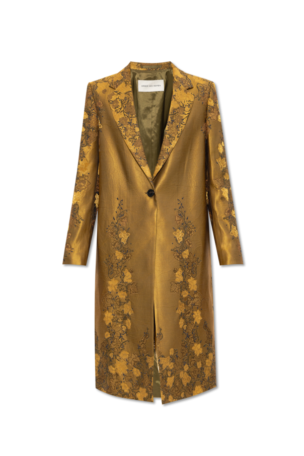 DRIES VAN NOTEN JACQUARD COAT Jacquard coat