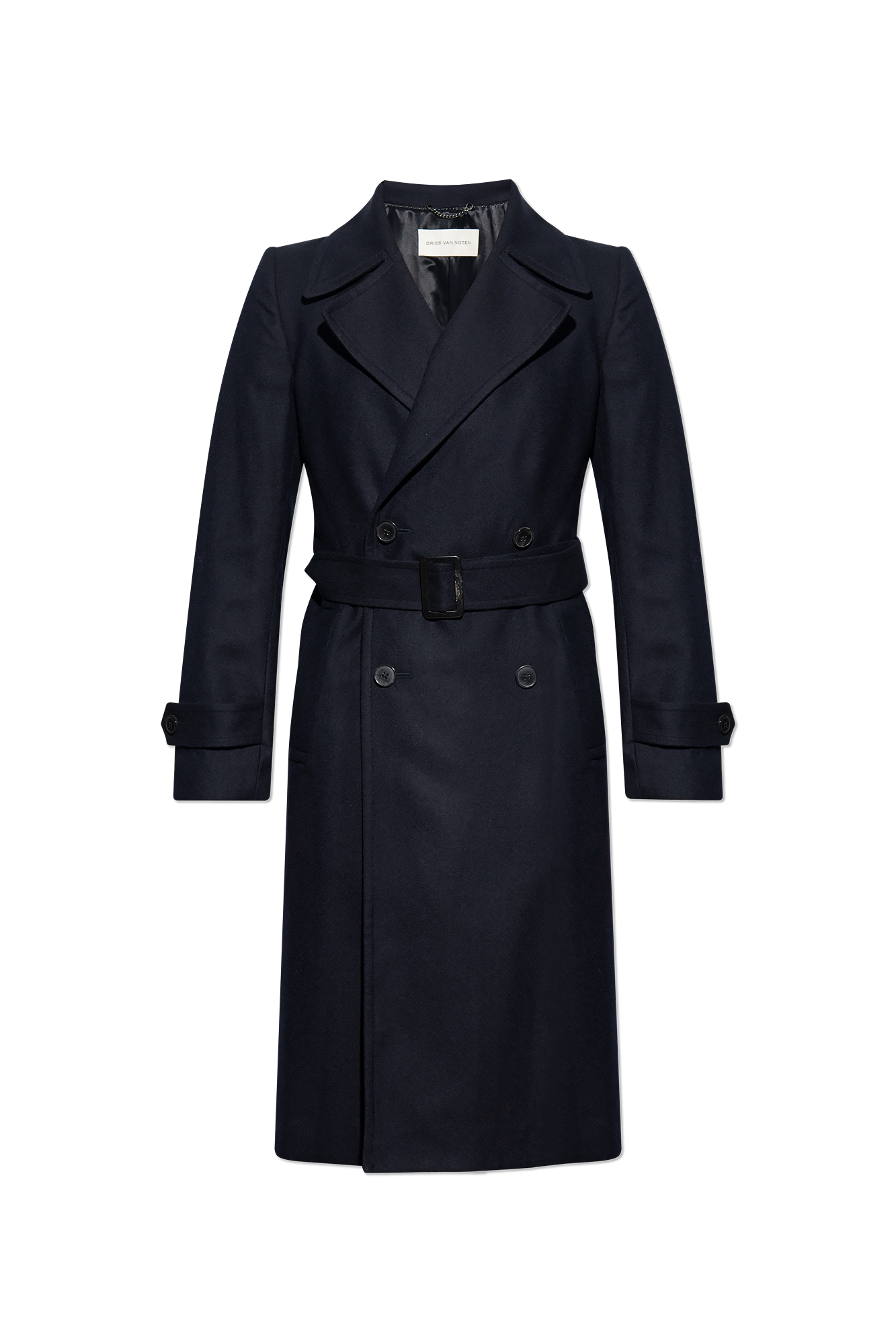 Navy blue Wool coat Dries Van Noten - Vitkac GB