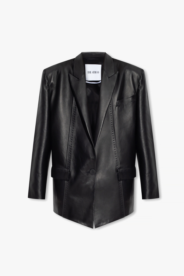 Oversize leather blazer od The Attico