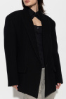 The Attico BLACK ‘Glen’ cropped coat