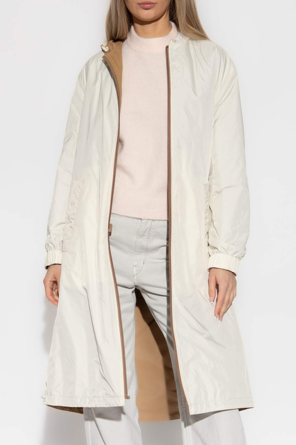 Yves Salomon Hooded reversible coat