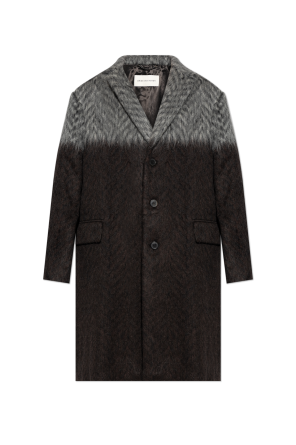 Coat with mohair finish