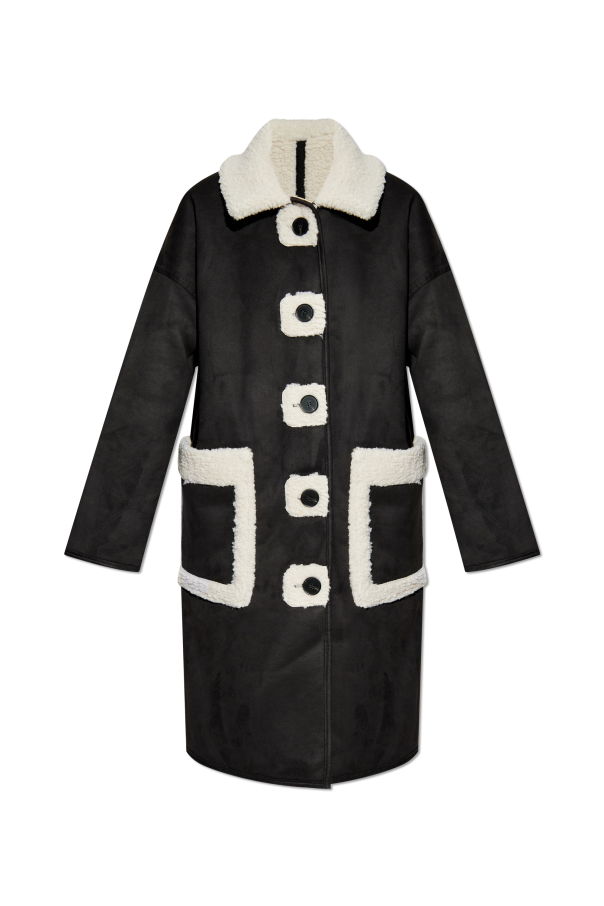 Munthe Reversible shearling coat with pockets