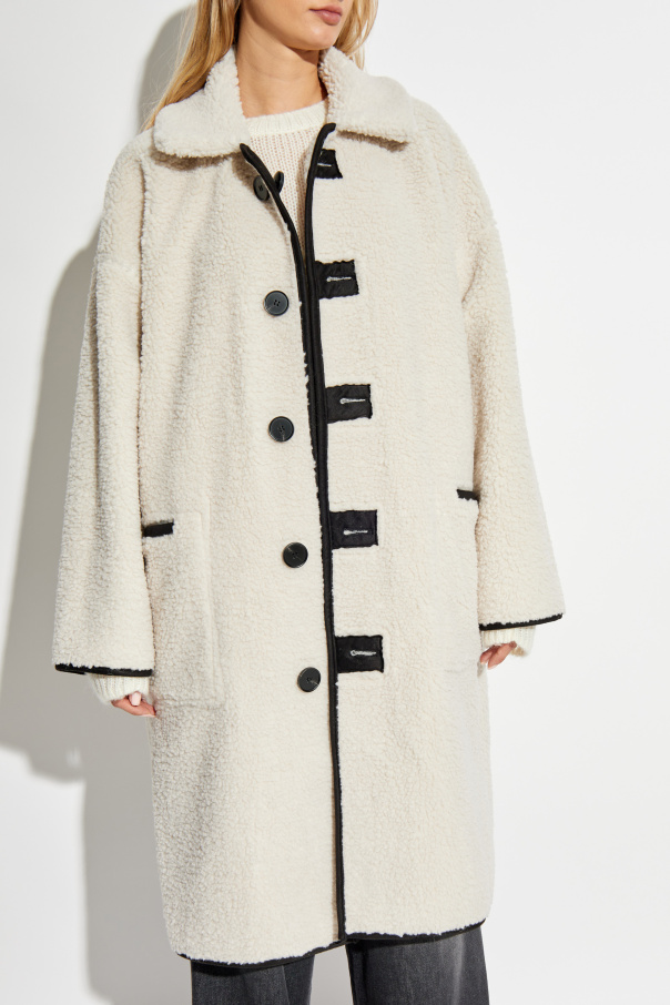 Munthe Reversible shearling coat with pockets