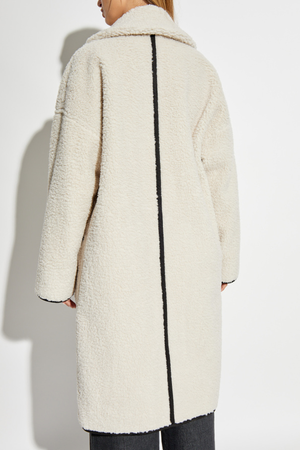 Munthe Reversible shearling coat with pockets