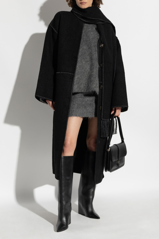 TOTEME Wool coat with scarf