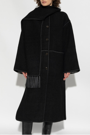 TOTEME Wool coat with scarf