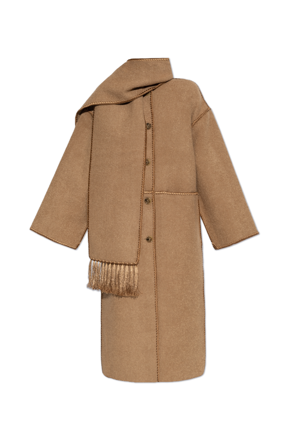 TOTEME Wool coat with scarf