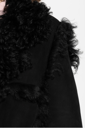 The Attico Shearling coat tied with a belt