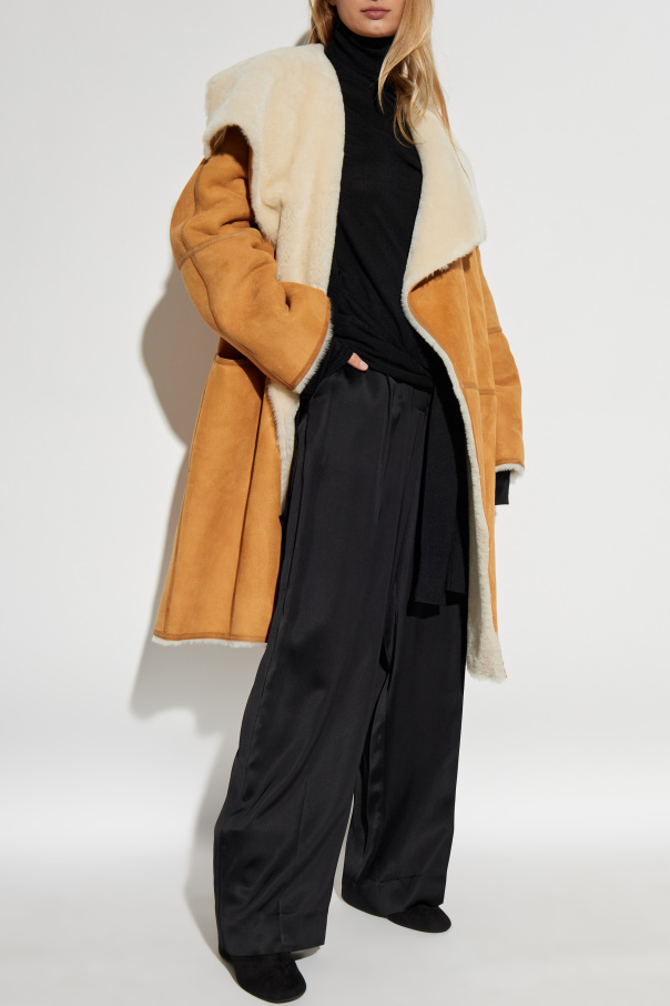 TOTEME Shearling coat with pockets